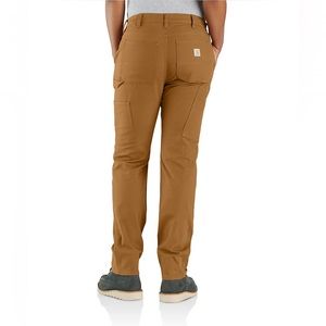 Carhartt Women's Relaxed Fit Double Front Canvas Work Pants - Carhartt Brown